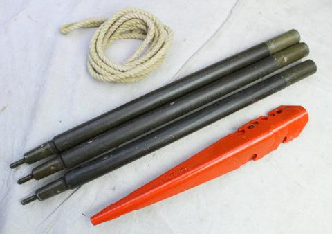 US Military Shelter Half Tent Kit - Poles Stakes Rope
