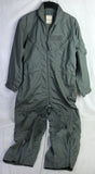 70's US Military Air Force Coveralls Flyers Flight Suit CWU-27/P FR Sage Green - 44R