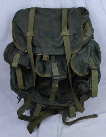 1980's US Military Alice Pack OD Green LC-1 Medium Complete w/ Frame Assembly