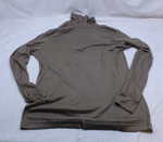 US Military Brown LWCWUS Lightweight Cold Weather 1/4 Zip Polypro Under Shirt - Medium
