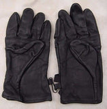 US Military Issue Black Leather Gloves Light Duty Size 3 (Small) - Men & Women