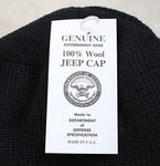 US Military Black Wool Jeep Cap Radar Cold Weather Hat