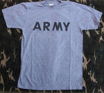 Surplus Gray US Army PT T Shirt Short Sleeve Physical Fitness - USA Made