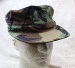 USMC Marine Utility Cap w/ Logo Woodland Ripstop 8 Point Hat