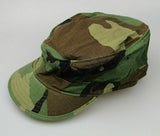 US Army Military Issue BDU Woodland Camo Riptop Patrol Cap Hot Weather