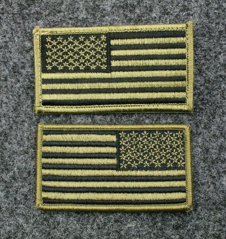 US Military OCP Scorpion American Flag Patch - Hook Back