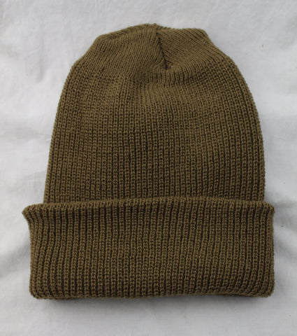 Military Watch Cap Hat Coyote Brown Knit Acrylic