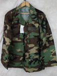 New Old Stock US Army Military Woodland Camo Ripstop BDU Combat Shirt