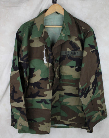 New Old Stock Surplus US Army Military Woodland Camo Twill BDU Combat Shirt