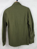 1970's US Army Military Issue OD Green Wool Field Shirt - X-Small