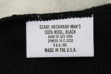 Genuine US Army Military Issue Black Wool Neck Scarf - USA Made