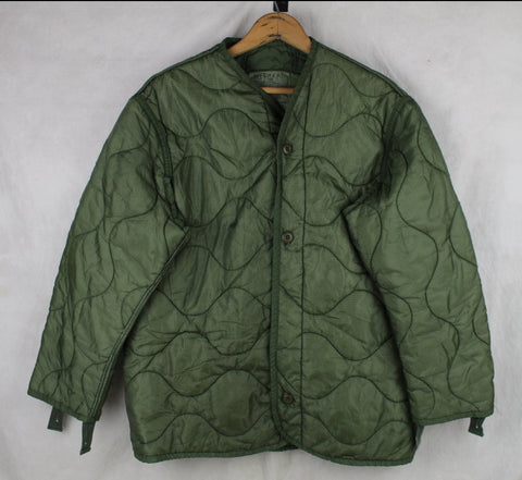  2002 US Army Military OD Green M65 Field Jacket Quilted Liner - Small