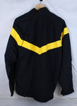 US Army Black / Yellow Physical Fitness PT Jacket APFU Windbreaker - Large Reg.