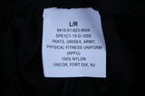 US Army Black / Yellow Physical Fitness PT Pants APFU - Large Reg.