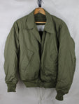 80'S US Army Military Tanker OD Green Cold Weather Jacket FR - Medium Long