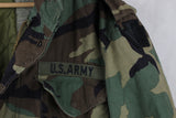 80's US Military Army M65 Field Jacket Coat Woodland Camo w/ Liner - Medium Reg.