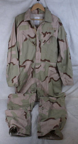 US Military Coveralls Mechanics Desert Tan Camo - Large