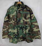 New Old Stock 90's US Military Army M65 Field Jacket Coat Woodland Camo Medium Reg.