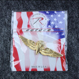 Gold USN US Navy USMC Senior Parachutist Badge Jump Wings Pin
