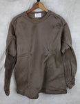 US Military Heavy Weight Brown Polypro Long Underwear Shirt Crew Neck