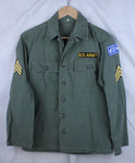 Original US Army Military OD Cotton Sateen OG-107 Shirt - Small