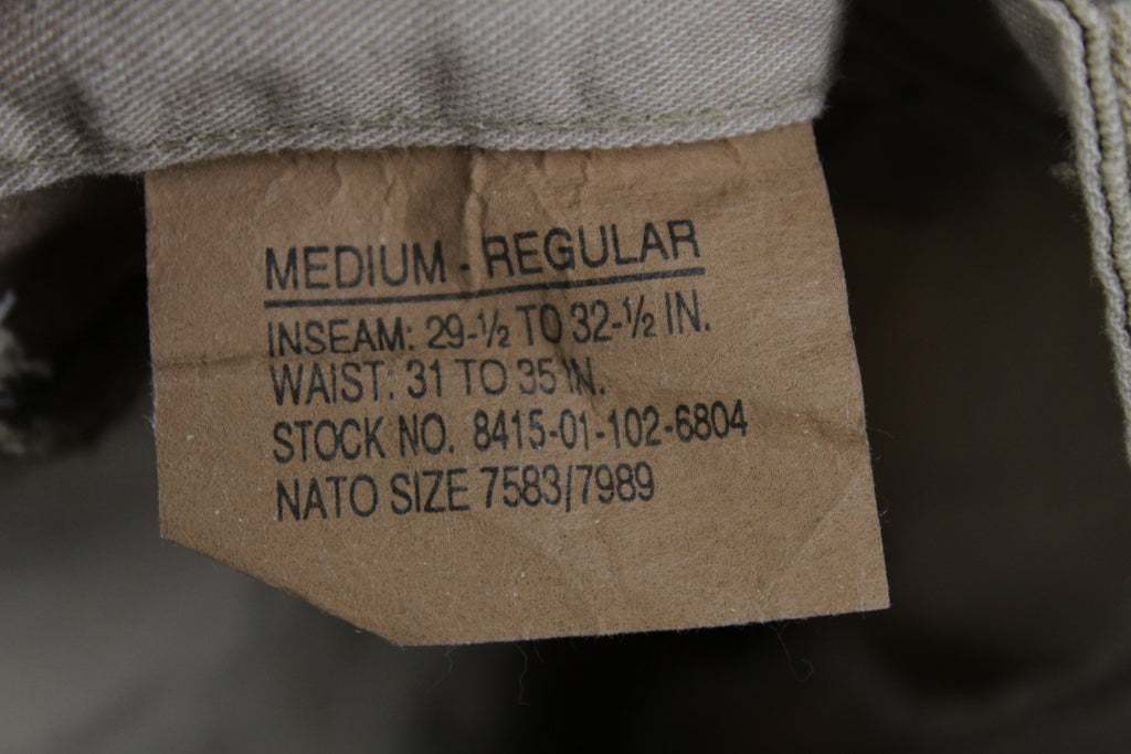 Used Surplus US Military Desert Storm Chocolate Chip Camo Combat Pants –  Mammoth Surplus